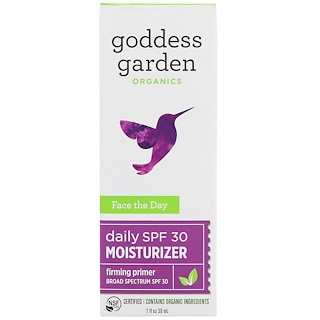 Goddess Garden, Organics, Face the Day, Daily Moisturizer, Firming Primer, SPF 30, 1 fl oz (30 ml)