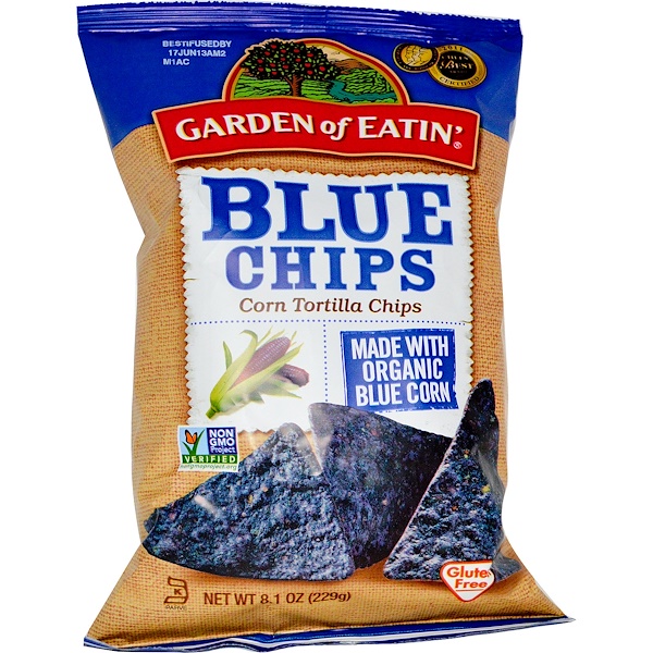 Garden of Eatin', Кукурузные чипсы Tortilla, синие чипсы, 229 г