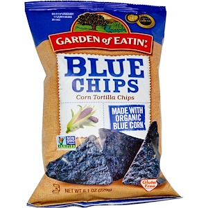 Купить Garden of Eatin', Кукурузные чипсы Tortilla, синие чипсы, 229 г  на IHerb