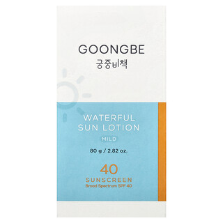 Goongbe, водный солнцезащитный лосьон, мягкий, SPF 40, 80 г (2,82 унции)