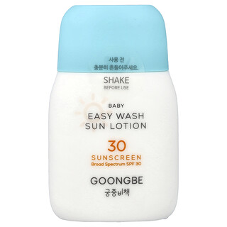 Goongbe, Detské, ľahko umývateľné opaľovacie mlieko, opaľovací krém, SPF 30, 60 g