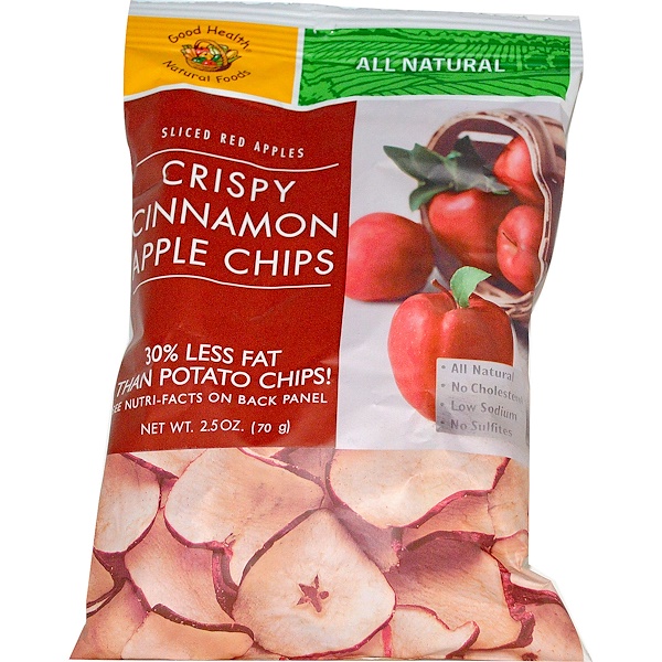 Good Health Natural Foods, Хрустящие чипсы с яблоком и корицей, 2.5 унции (70 г) (Discontinued Item) 