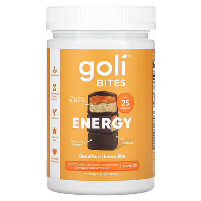 

Goli Nutrition Energy Bites Salted Caramel Chocolate 30 Pieces