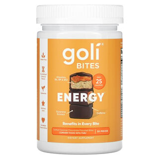 Goli Nutrition, قضمات الطاقة، شوكولاتة بالكراميل المملح، 30 قطعة