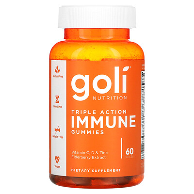 

Goli Nutrition Triple Action Immune Gummies 60 Pieces