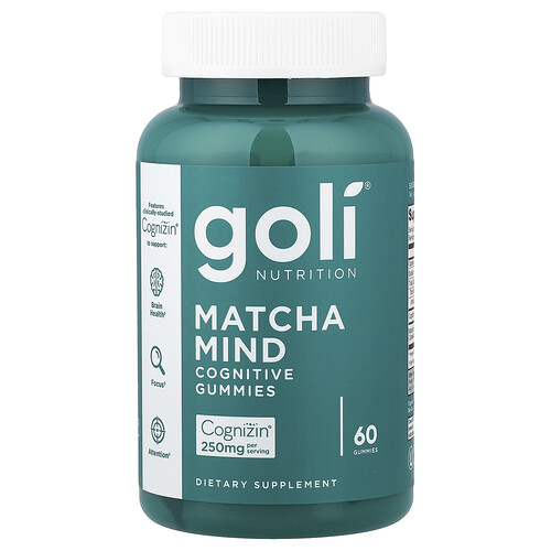 Goli Nutrition Matcha Mind Cognitive Gummies, 60 Gummies