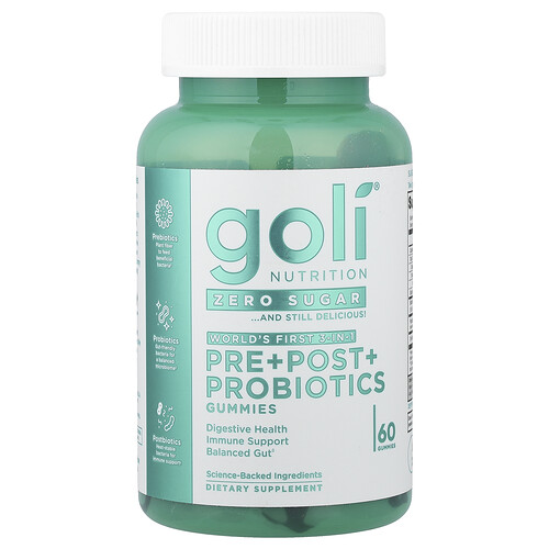 Goli Nutrition Pre+Post+Probiotics Gummies, 60 Gummies