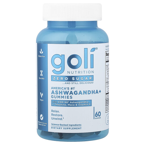 Goli Nutrition Ashwagandha+ Gummies, 60 Gummies