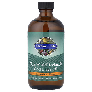 Garden of Life, Olde World® islandsk tran, sitronmynte, 236 ml