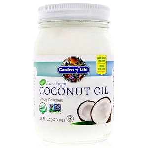 Garden of Life, Необработанное кокосовое масло холодного отжима, 16 унций (473 мл)