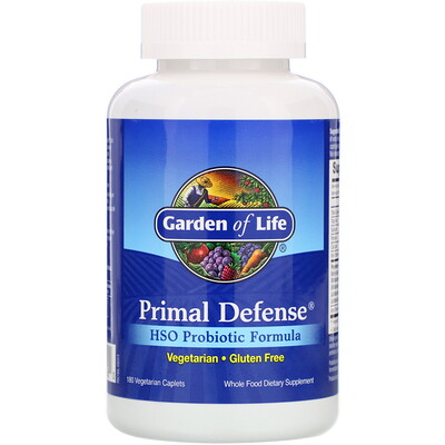 Garden of Life Primal Defense, HSO Probiotic Formula, 180 Vegetarian Caplets