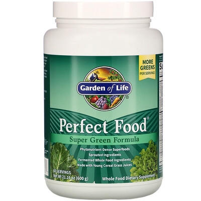 Garden of Life Perfect Food, Super Green Formula, 600 г (1,3 фунта)