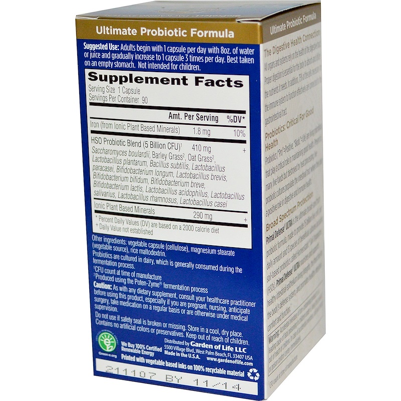 Garden of Life, Primal Defense, Ultra, Ultimate Probiotic