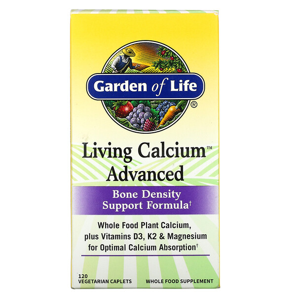 Garden of Life, Living Calcium 高級素食配方，120 片囊片