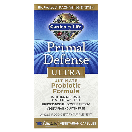 Garden Of Life Garden of Life, Primal Defense®, Ultra, Ultimate Probiotic Formula, 180 UltraZorbe™ Vegetarian Capsules
