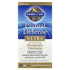 Primal Defense, Ultra, Ultimate Probiotic Formula, 180 вегетаріанських капсул UltraZorbe