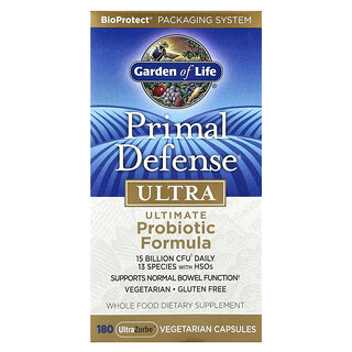 Garden of Life, Primal Defense®, Ultra, Ultimate Probiotic Formula, 180 UltraZorbe™ Vegetarian Capsules