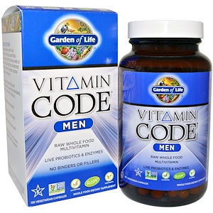 Garden of Life, Vitamin Code, Men, 120 вегетарианских таблеток