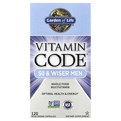Vitamin Code®, 50 & Wiser Men, цільнохарчові мультивітаміни, 120 вегетаріанських капсул