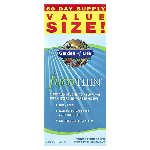 Garden of Life, FucoThin, 180 Weichkapseln