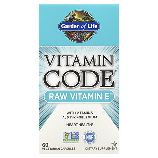 Garden of Life, Vitamin Code, RAW Vitamina E, 60 de capsule vegetariene