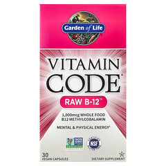 Vitamin Code, RAW B-12, необроблений вітамін B12, 30 веганських капсул