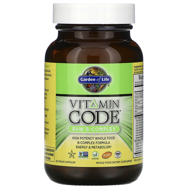 Garden Of Life, Vitamin Code, RAW B-Complex, 60 Vegan Capsules - IHerb