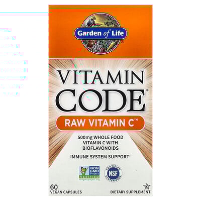 Product Image for Garden of Life, Vitamin Code , RAW Vitamin C , 60 Vegan Capsules