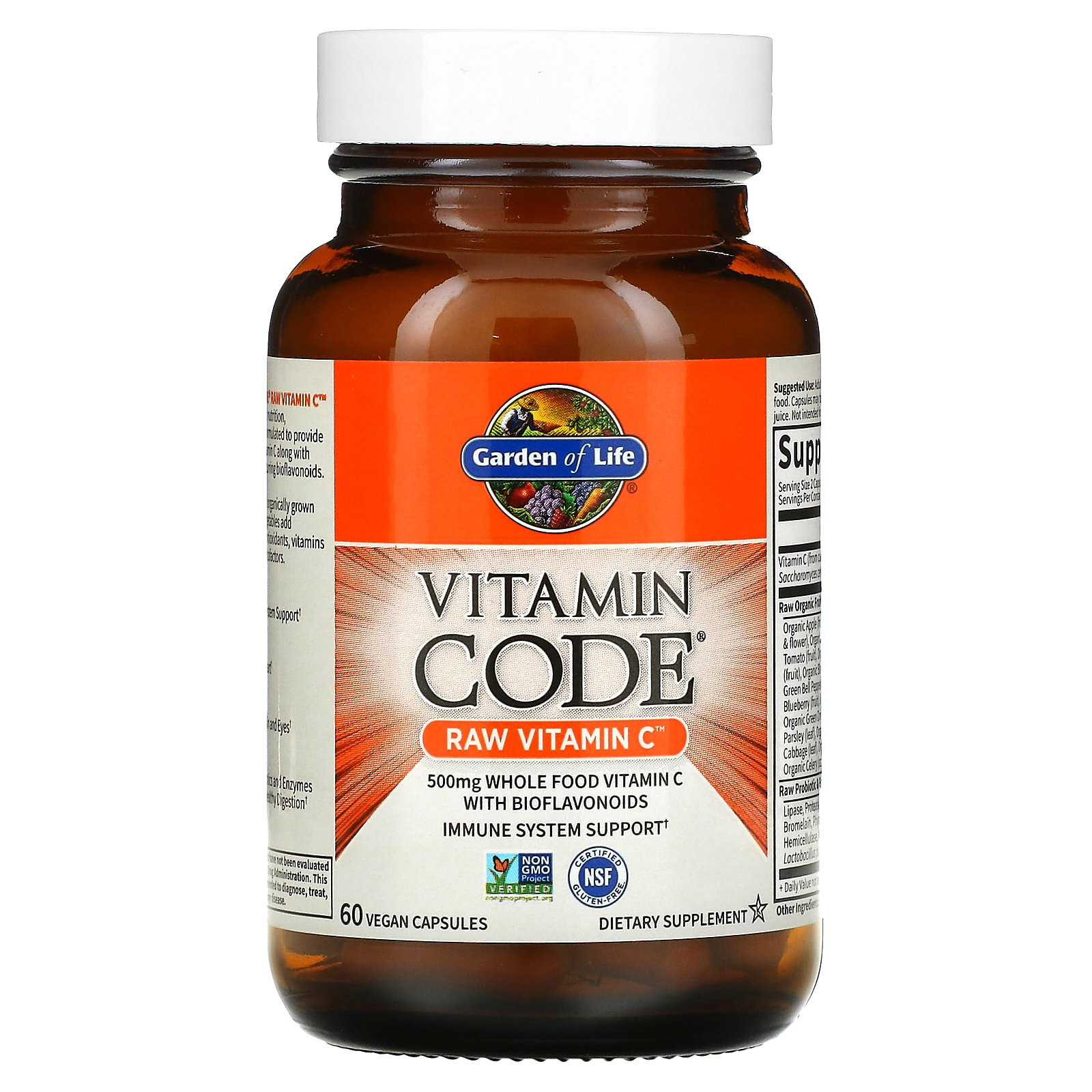 Garden Of Life Vitamin Code RAW Vitamin C 60 Vegan Capsules