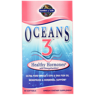 

Средство для поддержания гормонального фона Oceans 3™ Healthy Hormones® с омега-ксантином, 90 мягких желатиновых капсул
