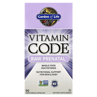 Garden of Life, Vitamin Code®，RAW Prenatal™，90 粒素食膠囊