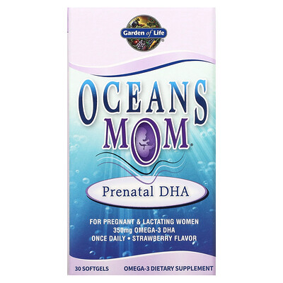 

Garden of Life Oceans Mom Prenatal DHA Strawberry 350 mg 30 Softgels