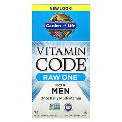 Vitamin Code®, RAW One™, мультивітаміни для чоловіків, для приймання один раз на день, 75 вегетаріанських капсул