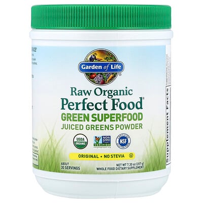Product Image for Garden of Life, Raw Organic Perfect Food , Green Superfood, Juiced Greens Powder, Original, 7.3 oz (207 g)