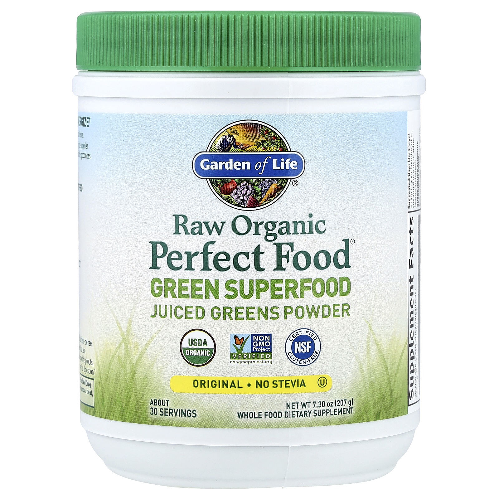 Garden of Life, Raw Organic Perfect Food®, Green Superfood, Juiced Greens Powder, Original, 7.3 oz (207 g)