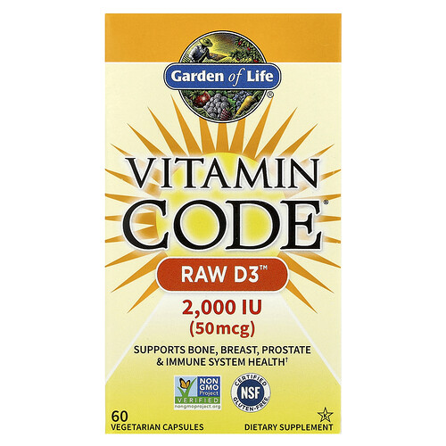 Garden Of Life Vitamin Code®, RAW D3™, 60 Vegetarian Capsules