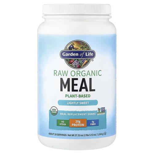 Garden Of Life RAW Organic Meal Replacement Shake, Lightly Sweet, 37.53 oz (1,064 g)