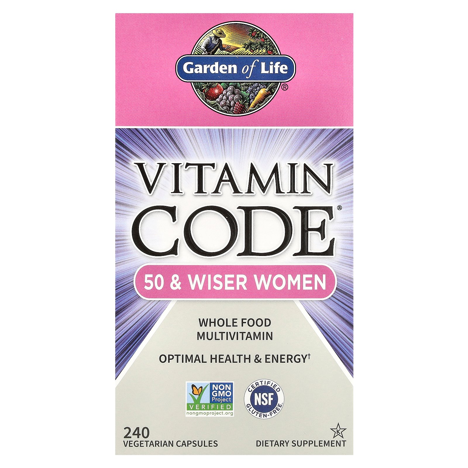 Vitamin Code Whole Food Multivitamin for Women 50 240 Vegetarian Capsules 12390₽