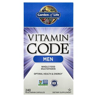 Garden of Life, Vitamin Code®, Whole Food Multivitamin For Men, 240 Vegetarian Capsules