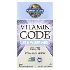Vitamin Code, цільнохарчова мультивітамінна добавка для чоловіків від 50 років, 240 вегетаріанських капсул