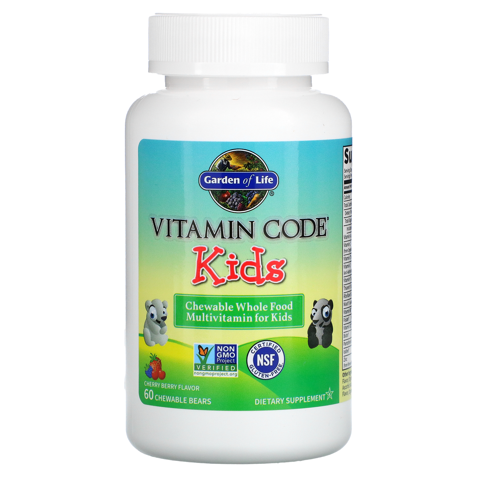 Garden of Life, Vitamin Code Kids, Chewable Whole Food Multivitamin ...