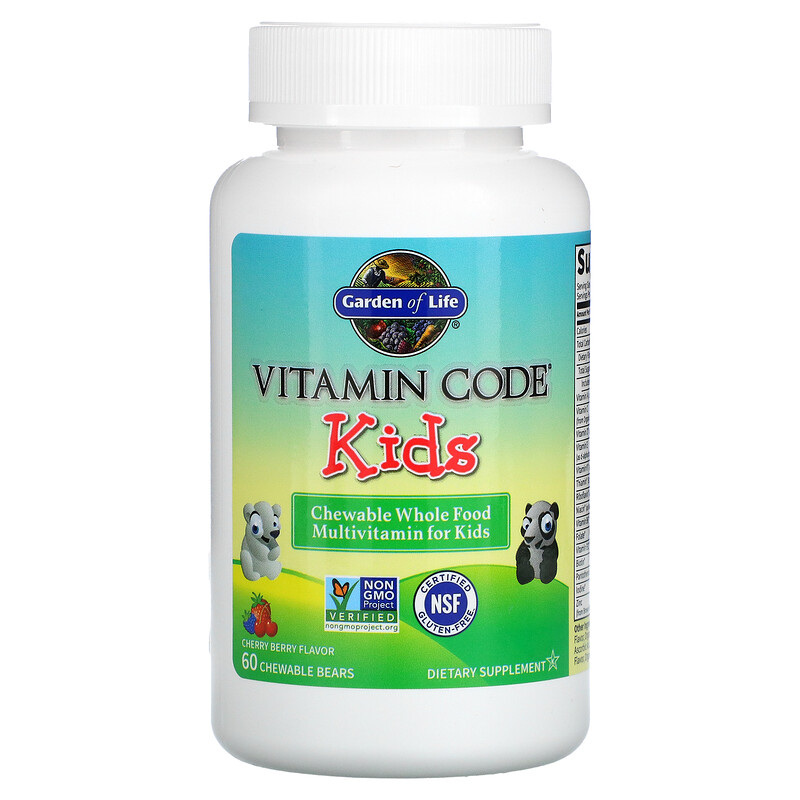 Garden of Life, Vitamin Code Kids, Chewable Whole Food Multivitamin