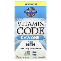 Vitamin Code®, RAW One™, мультивітаміни для чоловіків, які приймаються один раз на день, 30 вегетаріанських капсул