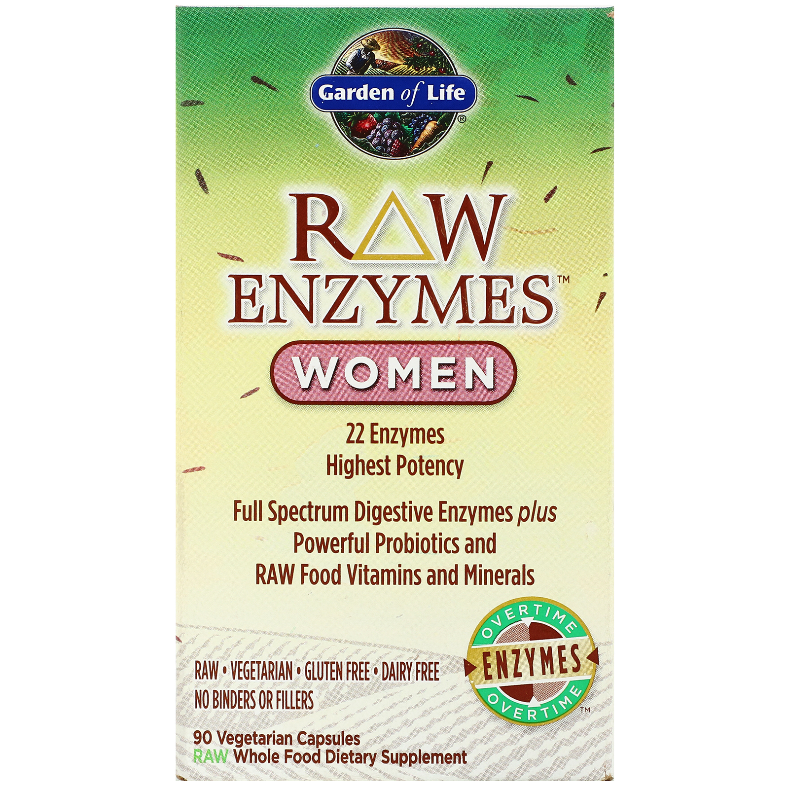 Garden Of Life Raw Enzymes Women 90 Vegetarian Capsules Iherb