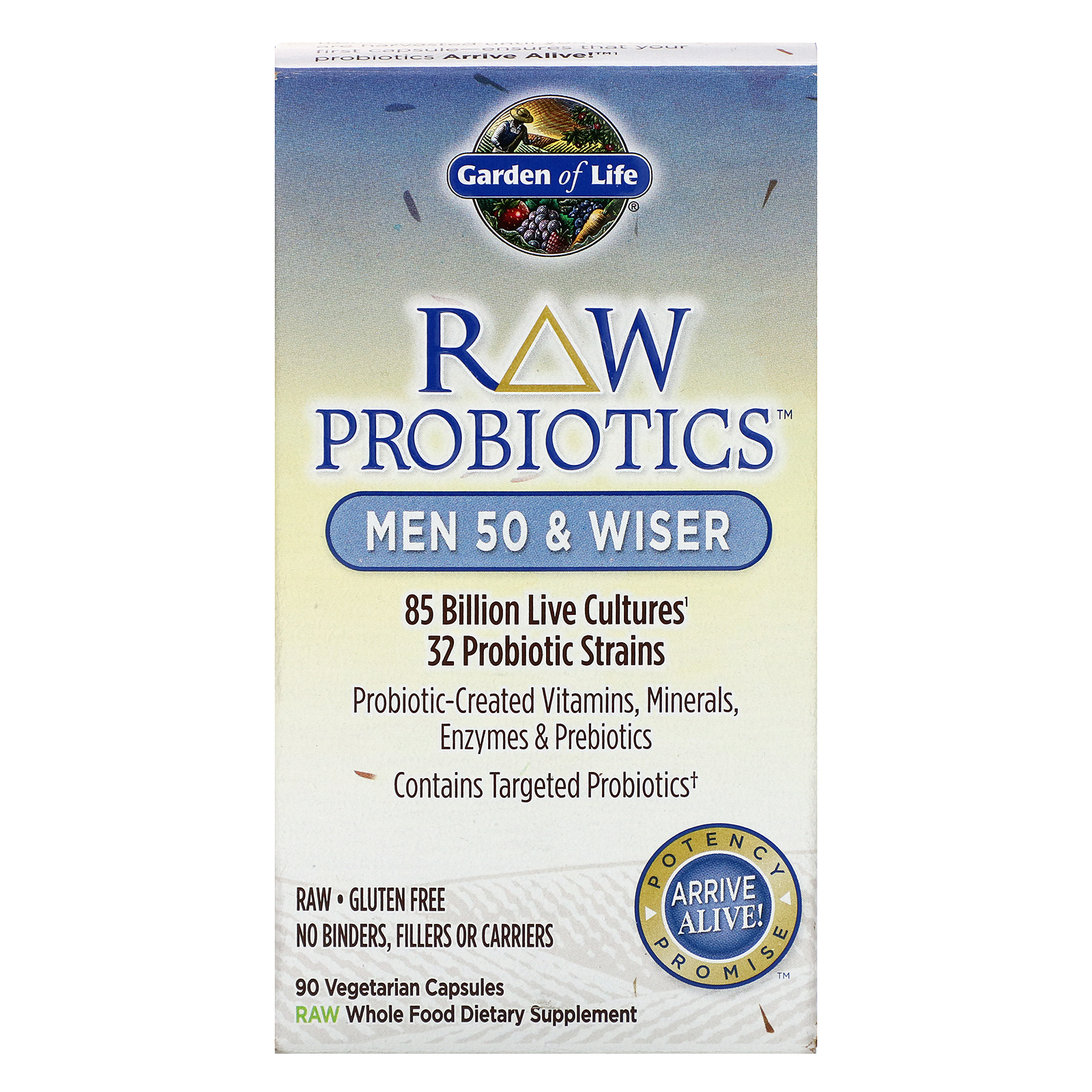 Garden Of Life Raw Probiotics Men 50 Wiser 85 Billion Live