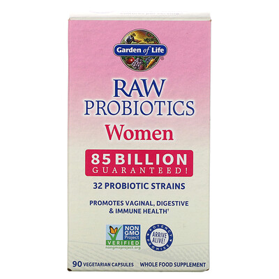 Garden of Life RAW Probiotics, для женщин, 85 млрд, 85 вегетарианских капсул
