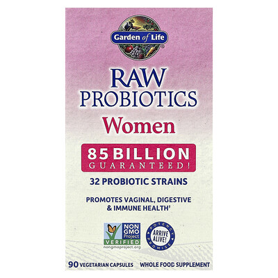 Product Image for Garden of Life, RAW Probiotics, Women, 85 Billion, 90 Vegetarian Capsules