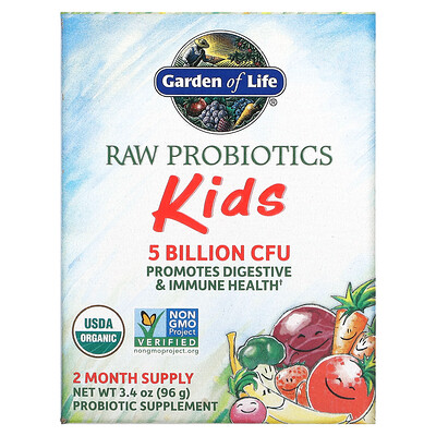 

Garden of Life, RAW Probiotics, Kids, 5 Billion CFU, 3.4 oz (96 g)