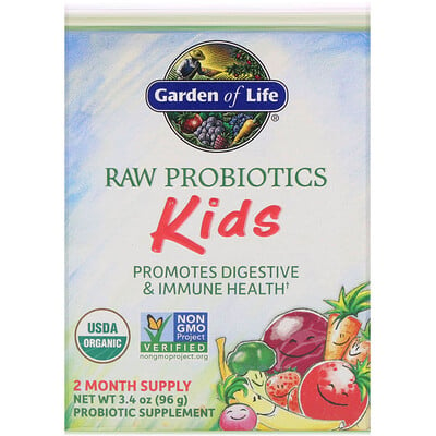 Garden of Life Сырые пробиотики, для детей, 3,4 унции (96 г)