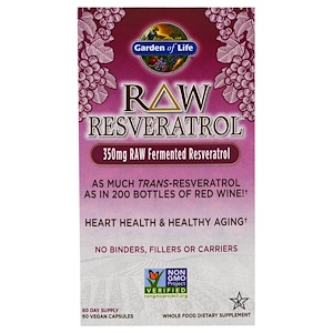 Купить Garden of Life, RAW Resveratrol, 60 Veggie Caps  на IHerb